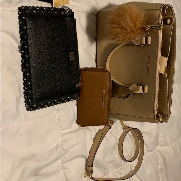 MK 4pcs set medium satchel,wristlet,wallet & acc - Picture 6 of 7